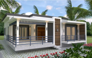 desain rumah minimalis 3 kamar anti banjir houseplans-3d.com