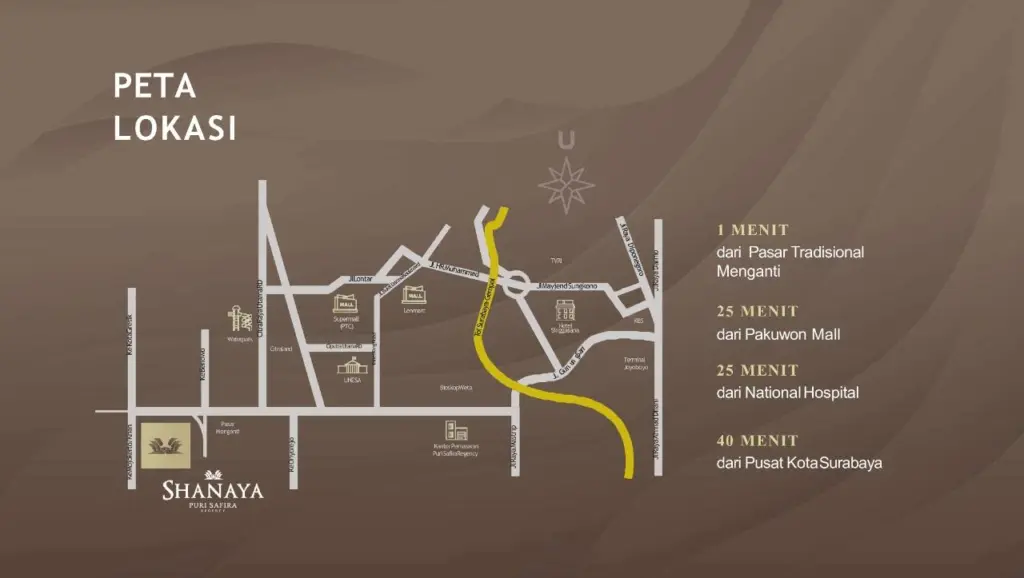 Peta Lokasi Perumahan Puri Safira Regency
